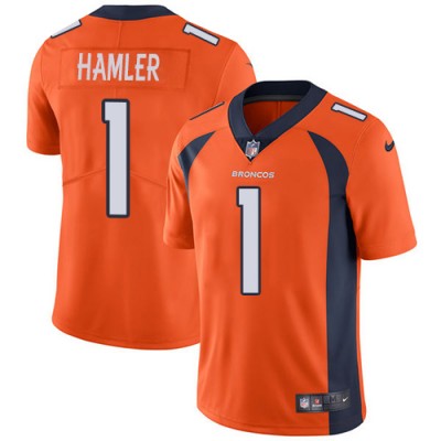 Nike Denver Broncos #1 KJ Hamler Orange Team Color Men's Stitched NFL Vapor Untouchable Limited Jersey